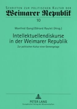 Intellektuellendiskurse in der Weimarer Republik von Gangl,  Manfred, Raulet,  Gérard