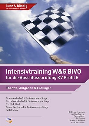 Intensivtraining W&G BIVO für die Abschlussprüfung KV Profil E von Birchmeier,  Elias, Brunner,  Matthias, Gloor,  Sascha, Goldmann,  Henry, Leonforte,  Mariella, Stamm,  Pia