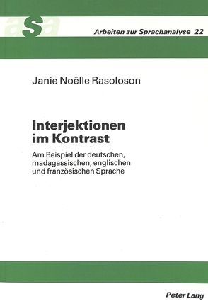 Interjektionen im Kontrast von Rasoloson-Wermter,  Janie Noelle