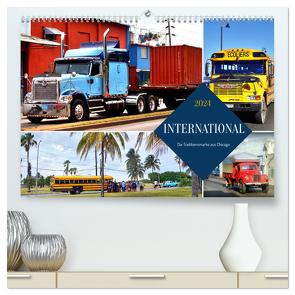 INTERNATIONAL – Die Traditionsmarke aus Chicago (hochwertiger Premium Wandkalender 2024 DIN A2 quer), Kunstdruck in Hochglanz von von Loewis of Menar,  Henning