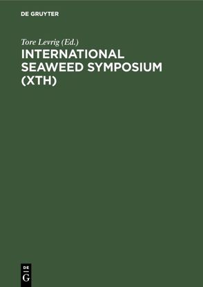 International Seaweed Symposium (Xth) von Levrig,  Tore