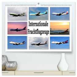 Internationale Frachtflugzeuge (hochwertiger Premium Wandkalender 2024 DIN A2 quer), Kunstdruck in Hochglanz von Schwarz,  Sylvia