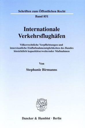 Internationale Verkehrsflughäfen. von Birmanns,  Stephanie