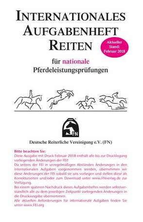 Internationales Aufgabenheft Reiten für nationale Pferdeleistungsprüfungen – Inhalt