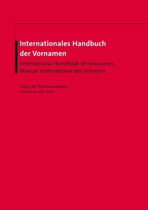 Internationales Handbuch der Vornamen von Nüssler,  Otto