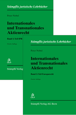 Internationales und Transnationales Aktienrecht 1 und 2. von Nobel,  Peter