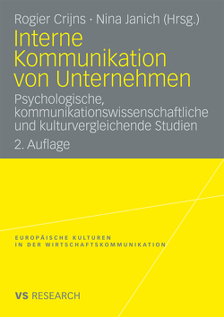 Interne Kommunikation von Unternehmen von Crijns,  Rogier, Janich,  Nina