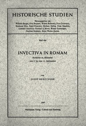 Invectiva in Romam von Benzinger,  Josef