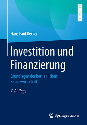 Investition und Finanzierung von Becker,  Hans Paul