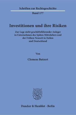 Investitionen und ihre Risiken. von Butzert,  Clemens