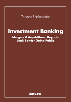 Investment Banking von Reicheneder,  Thomas