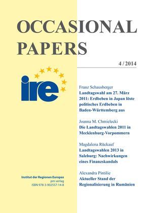 IRE Occasional Papers 4/2014 von Chmielecki,  Joanna M., Magdalena,  Rückauf, Pintilie,  Alexandra, Schausberger,  Franz