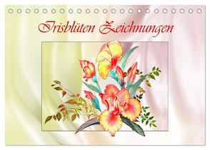 Irisblüten Zeichnungen (Tischkalender 2024 DIN A5 quer), CALVENDO Monatskalender von Djeric,  Dusanka