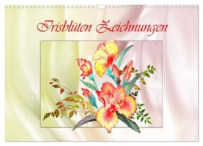 Irisblüten Zeichnungen (Wandkalender 2024 DIN A3 quer), CALVENDO Monatskalender von Djeric,  Dusanka