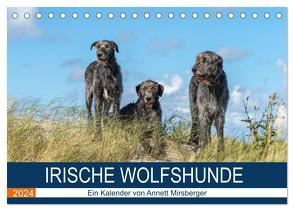 Irische Wolfshunde (Tischkalender 2024 DIN A5 quer), CALVENDO Monatskalender von Mirsberger,  Annett