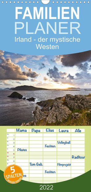 Familienplaner Irland – der mystische Westen (Wandkalender 2022 , 21 cm x 45 cm, hoch) von Hess - www.holgerhess.com,  Holger