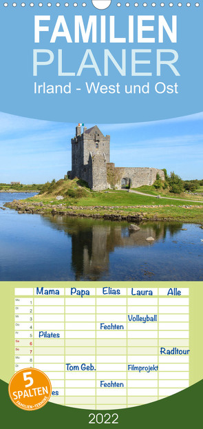 Familienplaner Irland – West und Ost (Wandkalender 2022 , 21 cm x 45 cm, hoch) von Jordan,  Andreas