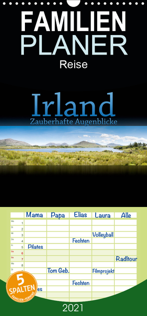 Irland – Zauberhafte Augenblicke – Familienplaner hoch (Wandkalender 2021 , 21 cm x 45 cm, hoch) von Gann (magann),  Markus