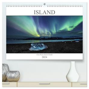 Island -Eine Reise durch Island- (hochwertiger Premium Wandkalender 2024 DIN A2 quer), Kunstdruck in Hochglanz von Spellerberg,  Peter