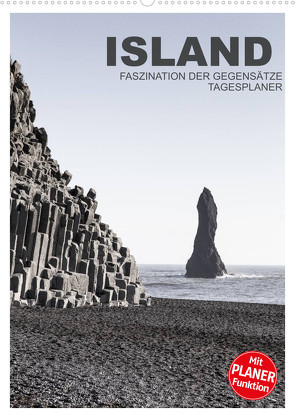 Island – Faszination der Gegensätze – Tagesplaner (Wandkalender 2022 DIN A2 hoch) von Steiner,  Ingrid