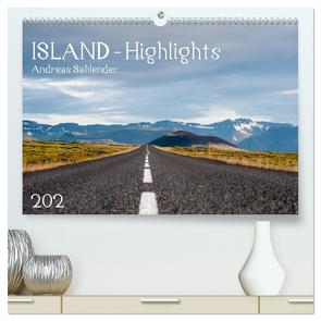 Island Highlights (hochwertiger Premium Wandkalender 2024 DIN A2 quer), Kunstdruck in Hochglanz von Sahlender,  Andreas