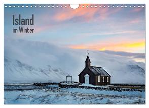 Island im Winter (Wandkalender 2024 DIN A4 quer), CALVENDO Monatskalender von Wrobel,  Nick