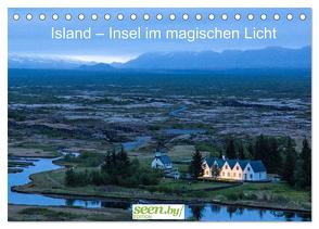 Island – Insel im magischen Licht (Tischkalender 2024 DIN A5 quer), CALVENDO Monatskalender von Hafen,  Thomas