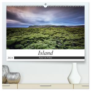 Island – Natur im Fokus (hochwertiger Premium Wandkalender 2024 DIN A2 quer), Kunstdruck in Hochglanz von Weck,  Dieter