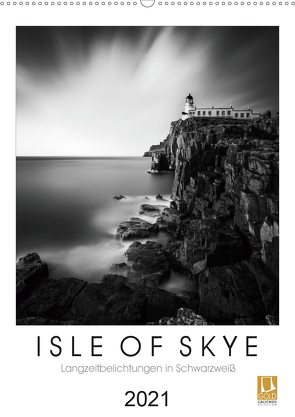 Isle of Skye – Langzeitbelichtungen in Schwarzweiß (Wandkalender 2021 DIN A2 hoch) von Bichler,  Thomas