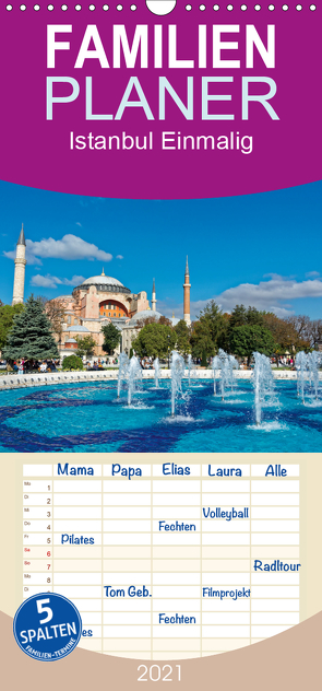 Istanbul Einmalig – Familienplaner hoch (Wandkalender 2021 , 21 cm x 45 cm, hoch) von Enders,  Borg