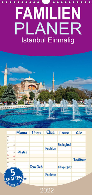 Istanbul Einmalig – Familienplaner hoch (Wandkalender 2022 , 21 cm x 45 cm, hoch) von Enders,  Borg