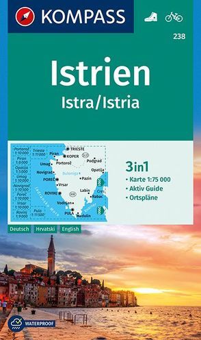 KOMPASS Wanderkarte 238 Istrien, Istra, Istria von KOMPASS-Karten GmbH