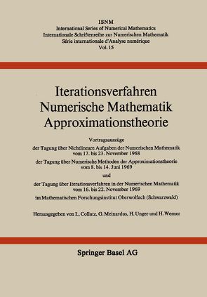 Iterationsverfahren Numerische Mathematik Approximationstheorie von Collatz, MEINARDUS, Unger, Werner