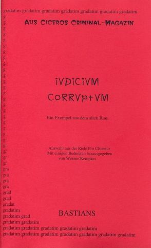 Iudicium corruptum von Cicero, Kempkes,  Werner