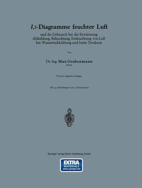 I,x-Diagramme feuchter Luft und ihr Gebrauch bei der Erwärmung Abkühlung, Befeuchtung, Entfeuchtung von Luft bei Wasserrückkühlung und beim Trocknen von Grubenmann,  Max