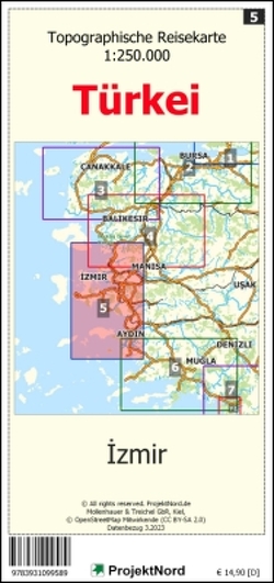 Izmir – Topographische Reisekarte 1:250.000 Türkei (Blatt 5) von Mollenhauer,  Jens Uwe