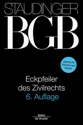 J. von Staudingers Kommentar zum Bürgerlichen Gesetzbuch mit Einführungsgesetz… / Eckpfeiler des Zivilrechts von Kaiser,  Dagmar, Stoffels,  Markus