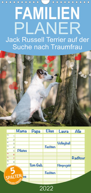 Familienplaner Jack Russell Terrier auf Suche nach der Traumfrau (Wandkalender 2022 , 21 cm x 45 cm, hoch) von S. + J. Schröder,  AWS, Schroeder,  Susanne, Werbeagentur