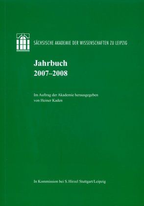 Jahrbuch 2007–2008 von Kaden,  Heiner