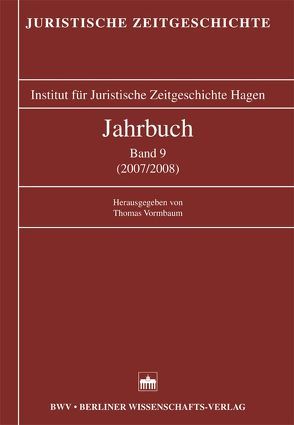 Jahrbuch 2007/2008 von Vormbaum,  Thomas