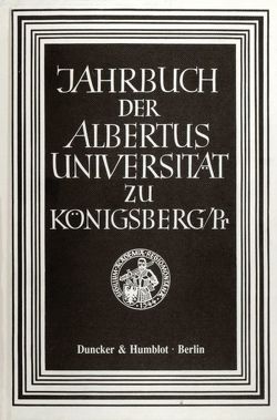 Jahrbuch der Albertus-Universität zu Königsberg-Pr.