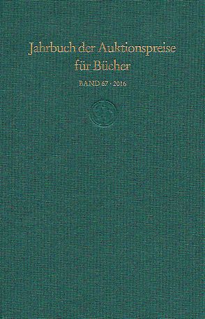 Jahrbuch der Auktionspreise für Bücher, Handschriften und Autographen (Buch + DVD + Online)