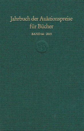 Jahrbuch der Auktionspreise für Bücher, Handschriften und Autographen (Buch)