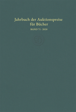 Jahrbuch der Auktionspreise für Bücher, Handschriften und Autographen