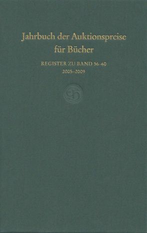 Jahrbuch der Auktionspreise für Bücher, Handschriften und Autographen