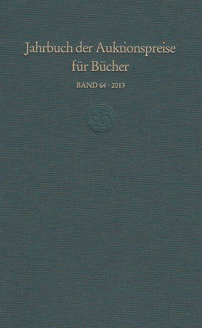 Jahrbuch der Auktionspreise für Bücher, Handschriften und Autographen (Buch)