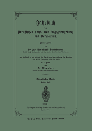 Jahrbuch der Preußischen Forst- und Jagd-Gesetzgebung und Verwaltung von Danckelmann,  Bernhard