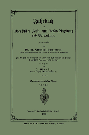 Jahrbuch der Preußischen Forst- und Jagdgesetzgebung und Verwaltung von Danckelmann,  Bernhard