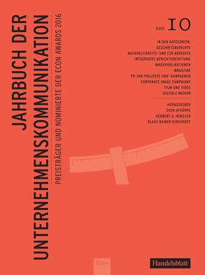 Jahrbuch der Unternehmenskommunikation 2016 von Henzler,  Herbert, Kirchhoff,  Klaus Rainer