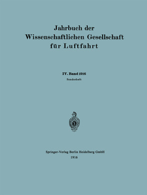 Jahrbuch der Wissenschaftlichen Gesellschaft für Luftfahrt von Wissenschaftliche Gesellschaft für Luftfahrt